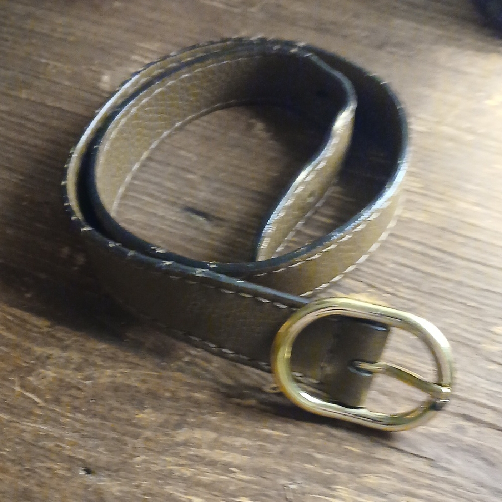 Gucci Tan Leather Belt with Gold Buckle